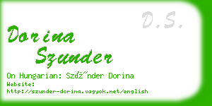 dorina szunder business card